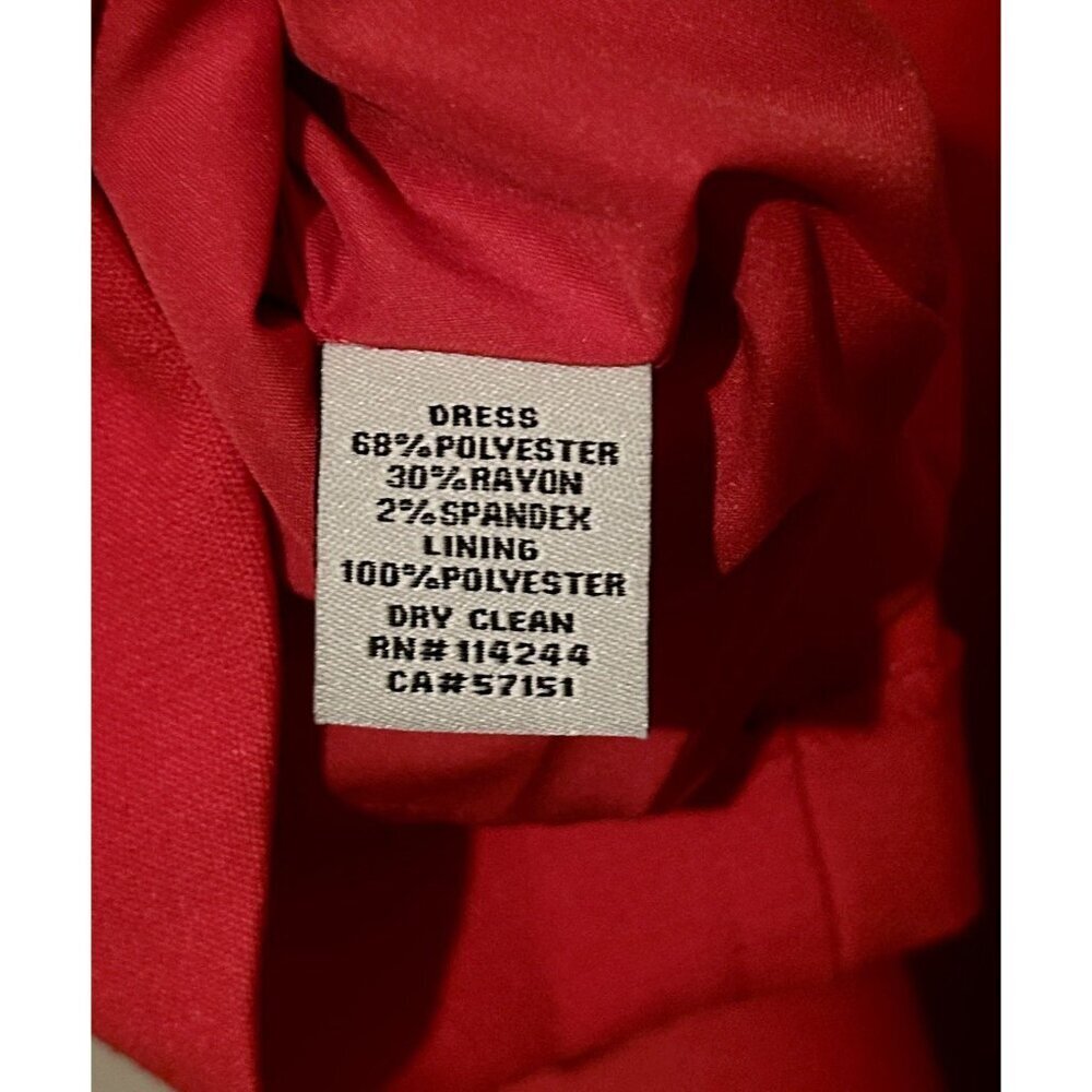 Eliza J Red Short Sleeve Sheath Dress Women's 14 Work Dress Business Casual New - Picture 9 of 9